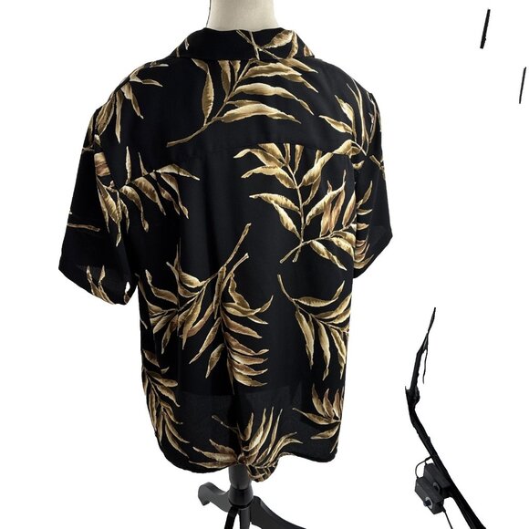 Alfred Dunner Womens Short Sleeve Tropical Print Blouse Size 20 Button Front - Picture 5 of 8